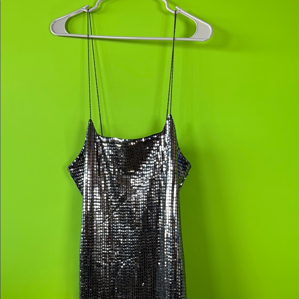 Almost Famous Silver Sequin Slip Mini Dress - Picture 8 of 11